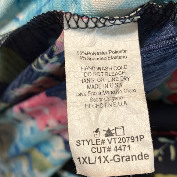 Floral A-Line Mini Dress - Black with Blue and Pink Accents - Picture 4 of 4